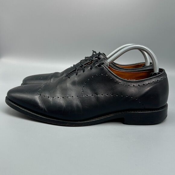 Allen Edmonds Fairfax Men\'s 8 Black Leather Comfort Shoes Lace Up Low Top
